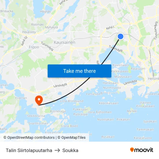 Tali Community Garden to Soukka map