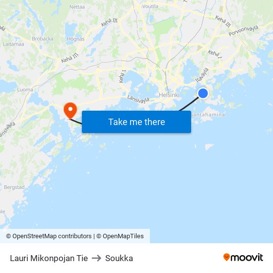 Lauri Mikonpojan Tie to Soukka map