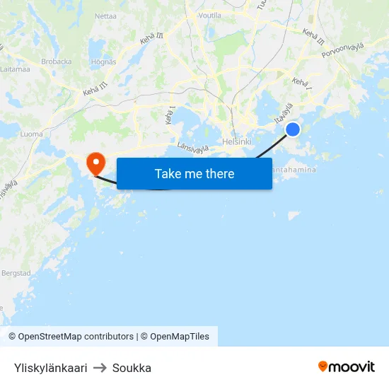 Yliskyla Arc to Soukka map