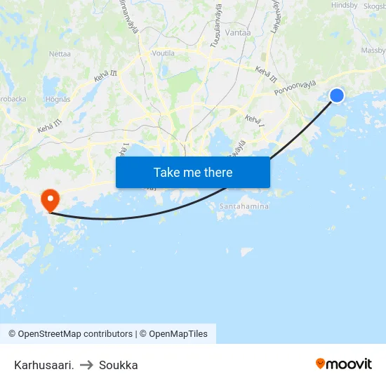 Karhusaari. to Soukka map