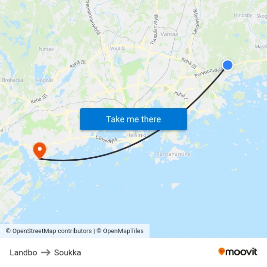 Landbo to Soukka map