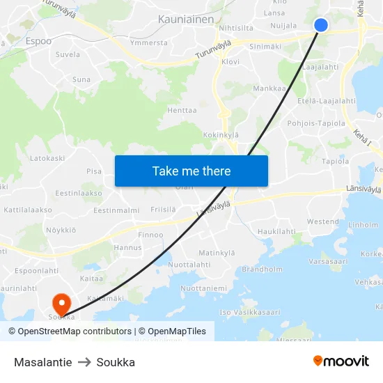 Masala Road to Soukka map