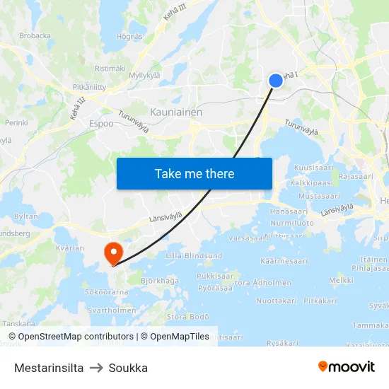 Master's Bridge to Soukka map