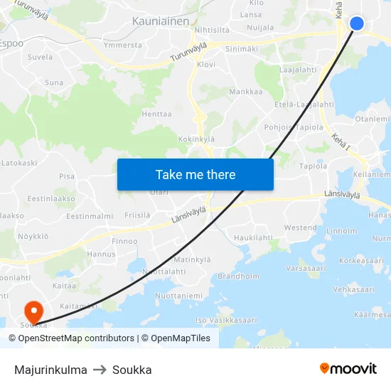 Major's Corner to Soukka map