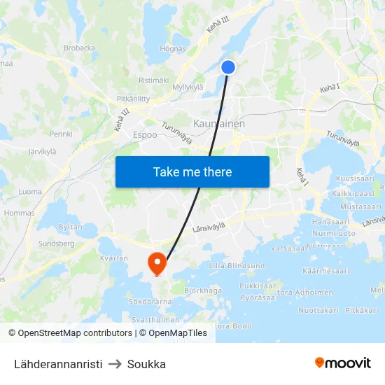 Source Shore Cross to Soukka map
