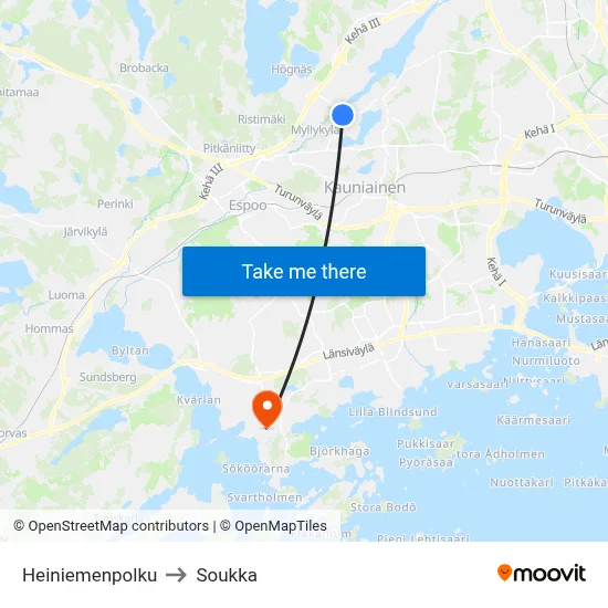 Heiniemi Path to Soukka map