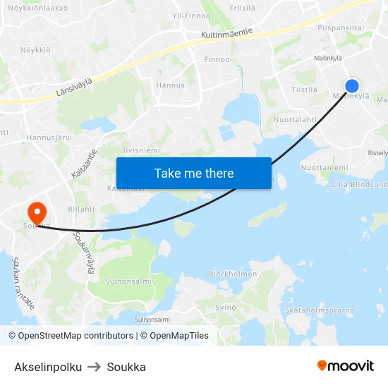 Akselinpolku to Soukka map