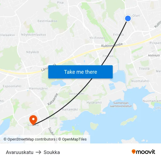 Space Street to Soukka map