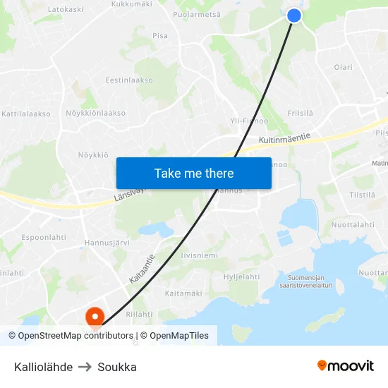 Spring Rock to Soukka map