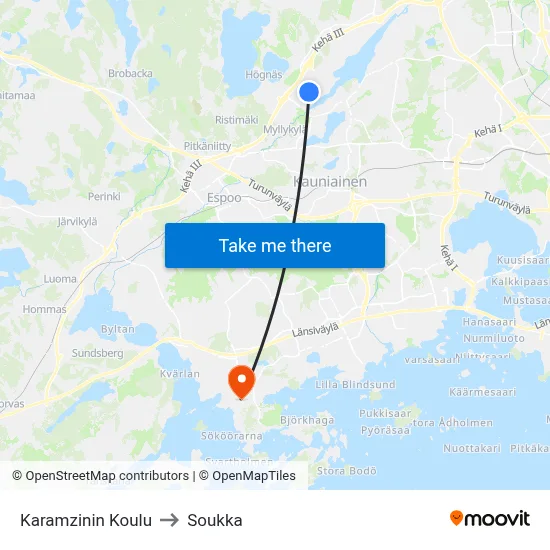 Karamzin School to Soukka map