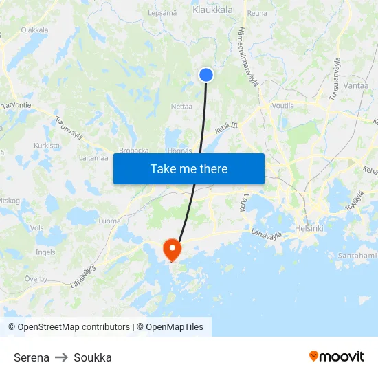 Serena to Soukka map