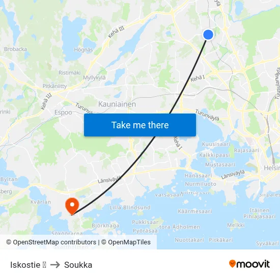 Iskostie 🛍️ to Soukka map