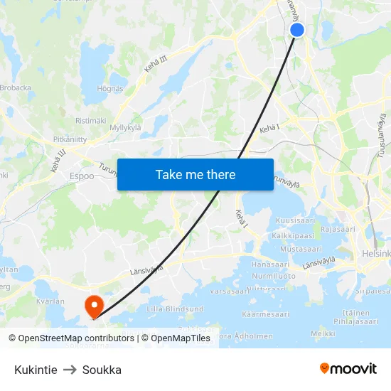 Kukin Road to Soukka map