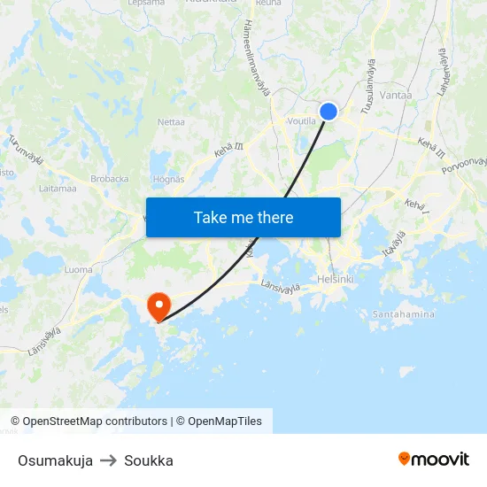 Osumakuja to Soukka map