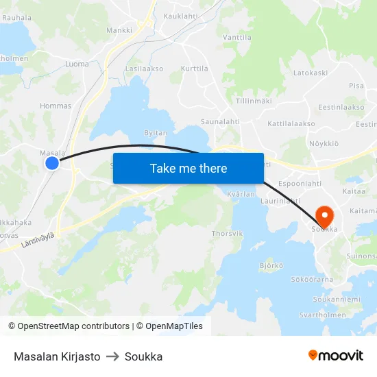 Masala Library to Soukka map