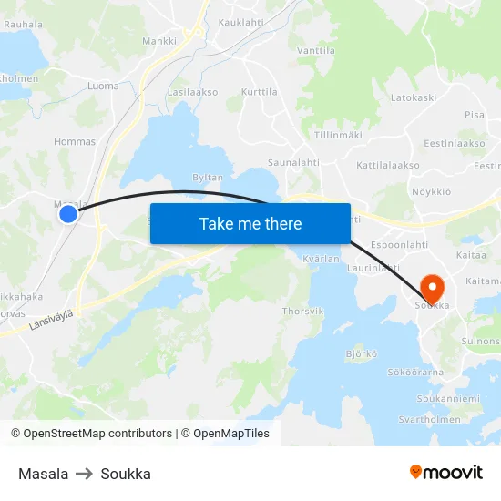 Masala to Soukka map