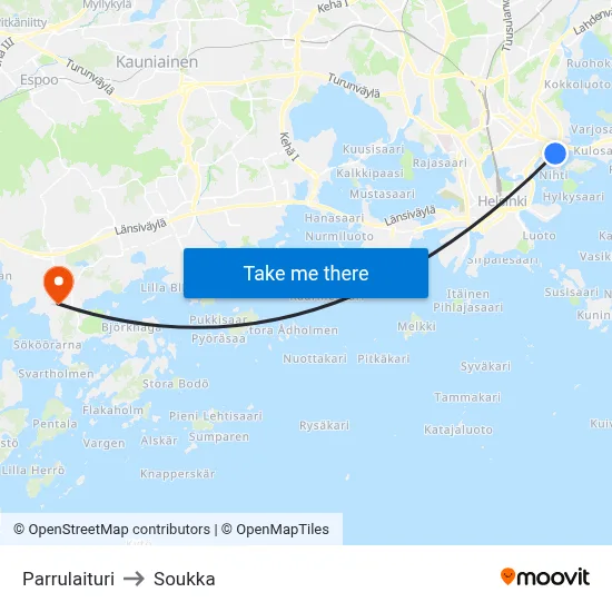 Parrulaituri to Soukka map