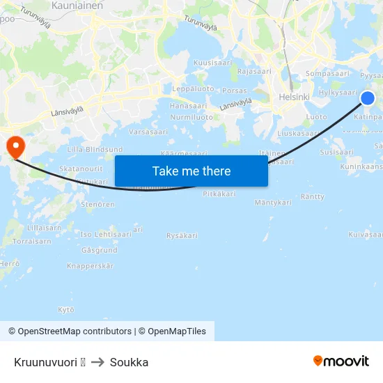 Kruunuvuori 🍽 to Soukka map