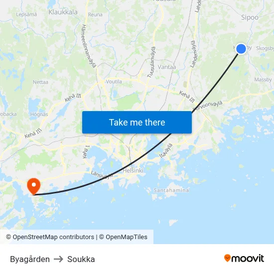 Village Farm to Soukka map