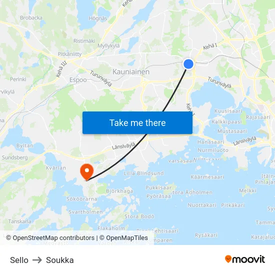 Sello to Soukka map