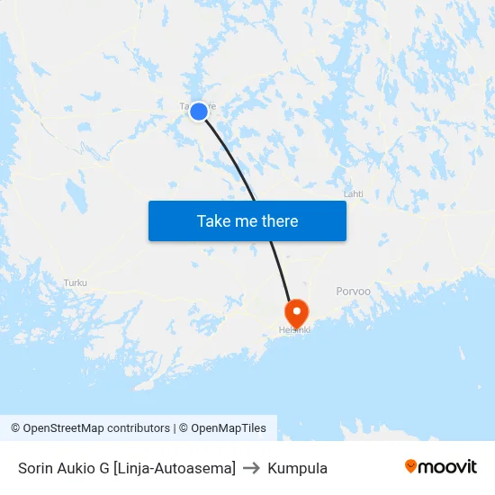 Sorin Aukio G 🚏🛍️ to Kumpula map