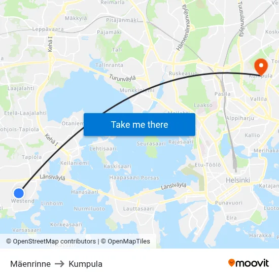 Slope to Kumpula map