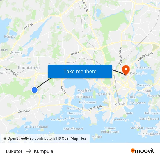 Reading Square to Kumpula map