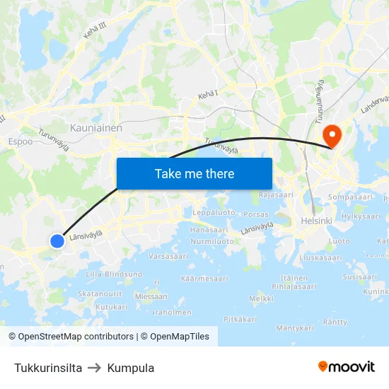 Tukkuri Bridge to Kumpula map