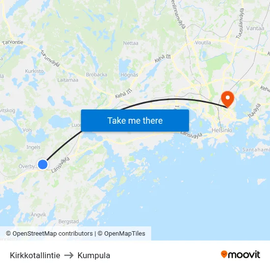 Church Stable Road to Kumpula map
