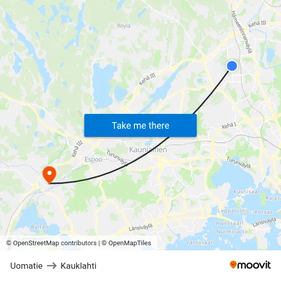 Stream Road to Kauklahti map