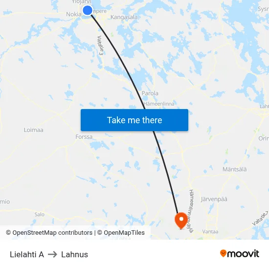 Lielahti A to Lahnus map