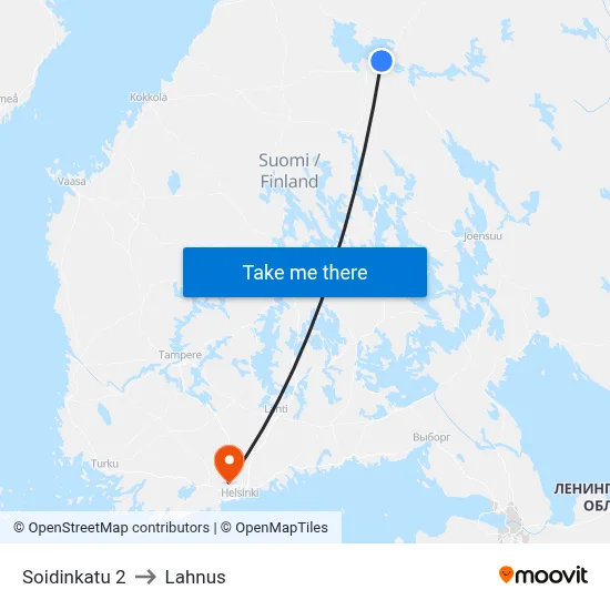 Soidinkatu 2 to Lahnus map