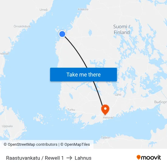 Raastuvankatu / Rewell 1 to Lahnus map