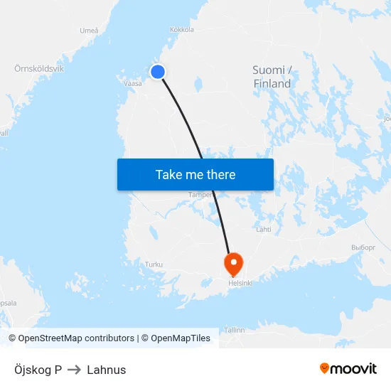 Öjskog N to Lahnus map