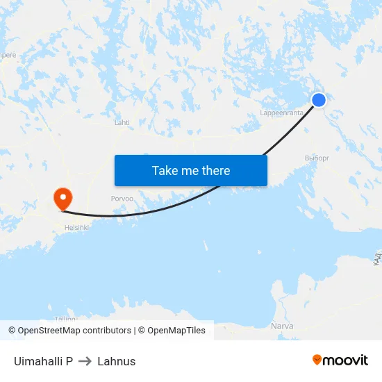 Swimming Hall North to Lahnus map