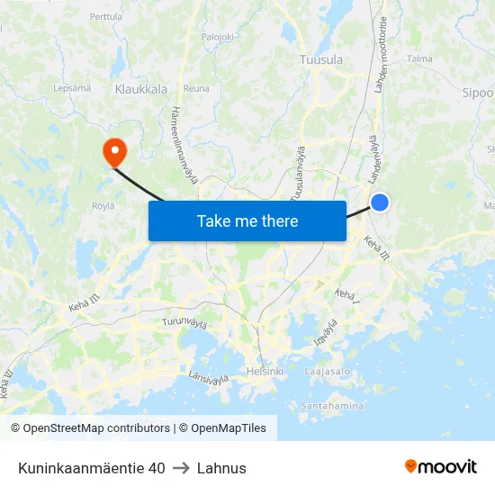 King's Hill Road 40 to Lahnus map