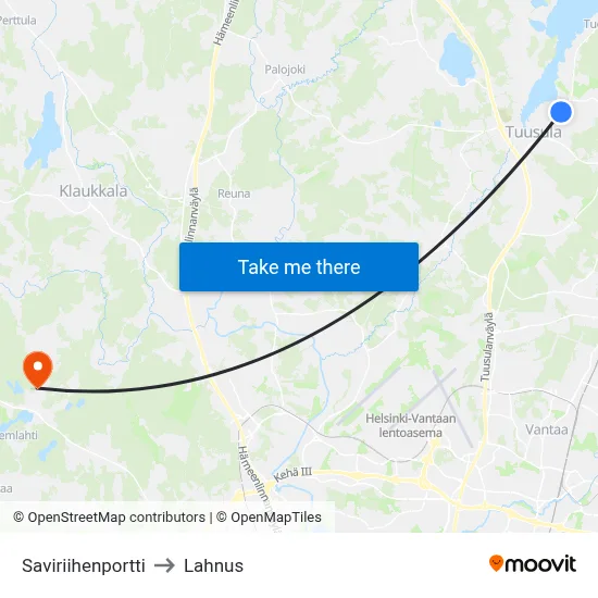 Saviriihi Gate to Lahnus map