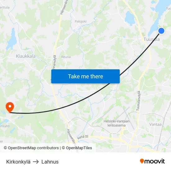 Church Village to Lahnus map