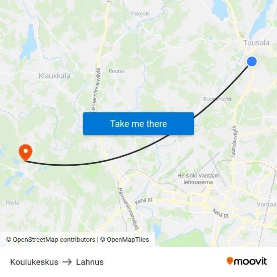 School Center to Lahnus map