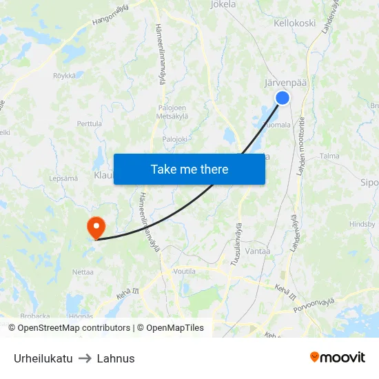 Sports Street to Lahnus map