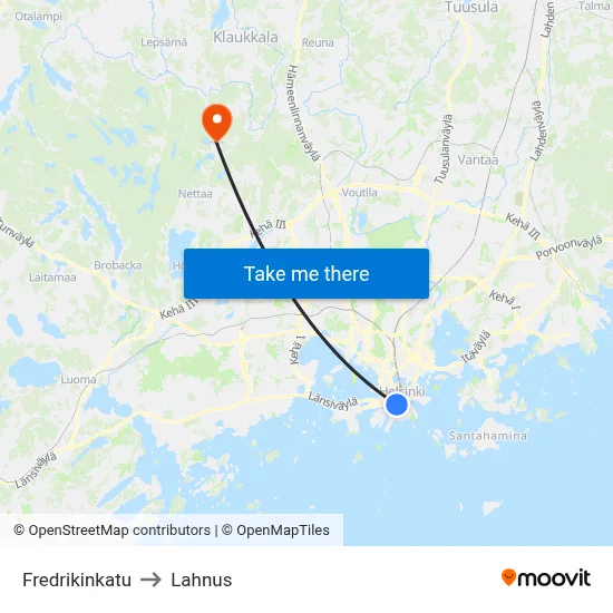 Fredrick Street to Lahnus map