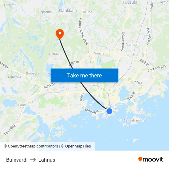 Boulevard to Lahnus map