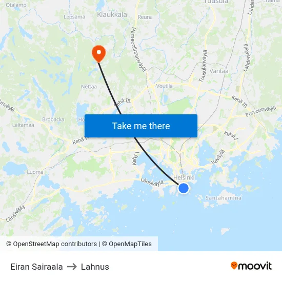 Eira Hospital to Lahnus map