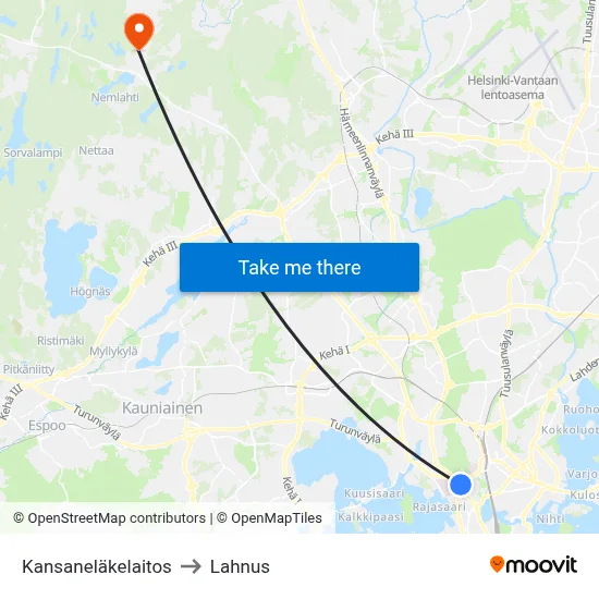 Social Insurance Institution to Lahnus map