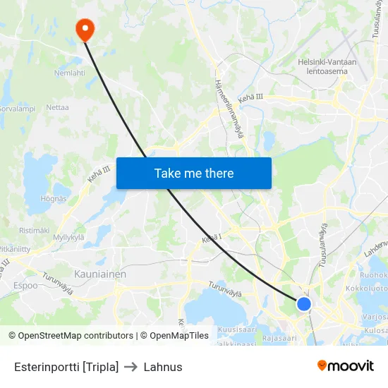 Esteri's Gate [Tripla] to Lahnus map