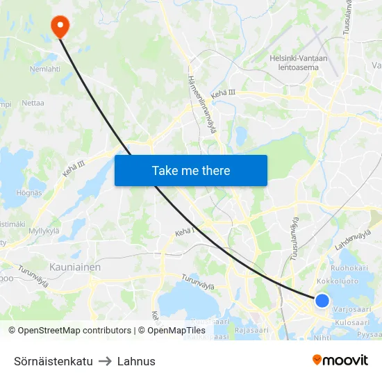 Sornainen Street to Lahnus map