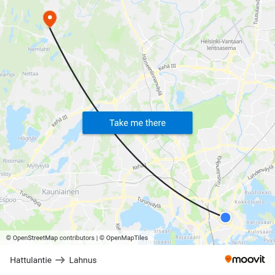Hattula Road to Lahnus map