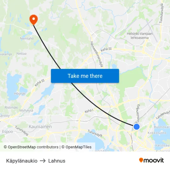 Kapyla Square to Lahnus map
