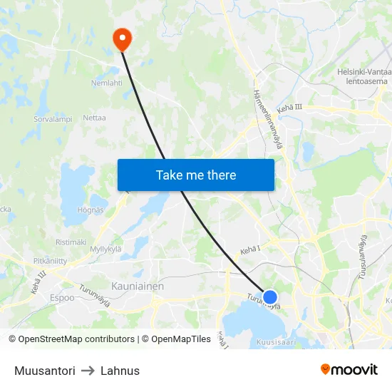 Muusa Square to Lahnus map