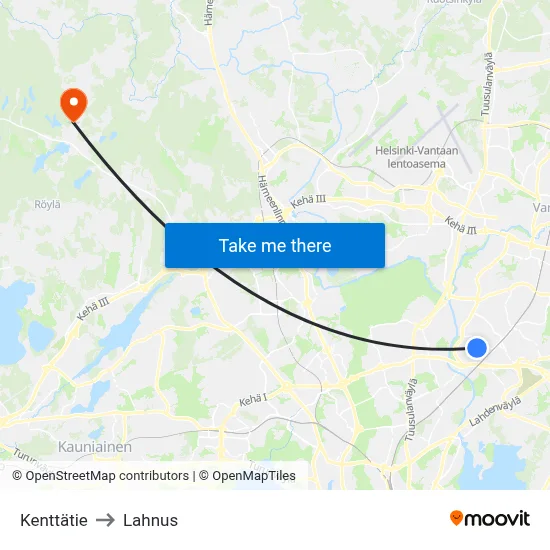 Kenttätie to Lahnus map